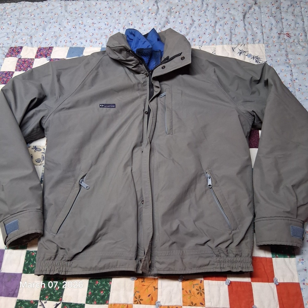 Vintage Columbia Gore Tex Interchange Jacket Flannel‎ Lined Size Large